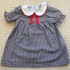 18-24 Beaufort Bonnet Co. navy and red checkered dress